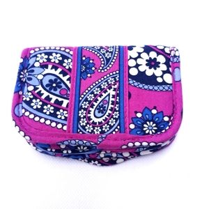 Vera bradley pink purple paisley card holder
